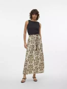 Длинная юбка Vero Moda, цвет braun/wei
