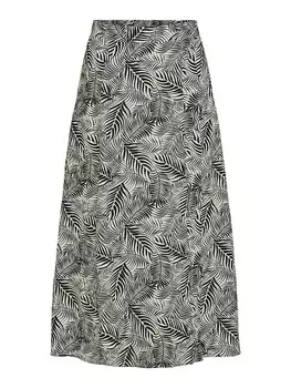 Длинная юбка Vila, цвет schwarz/creme