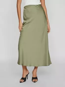 Длинная юбка Vila Lette, зеленый