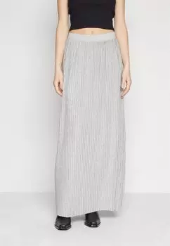 Длинная юбка VMMILLE Vero Moda, светло-серый меланж