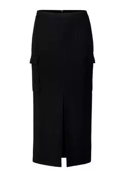 Длинная юбка Zero Midirock mit seitlichen Taschen, цвет Black Beauty