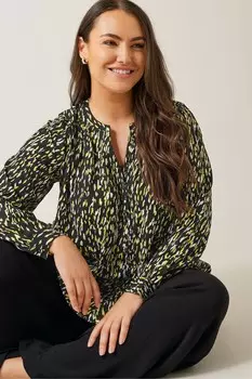 Длинная защип блузка Evans, черный