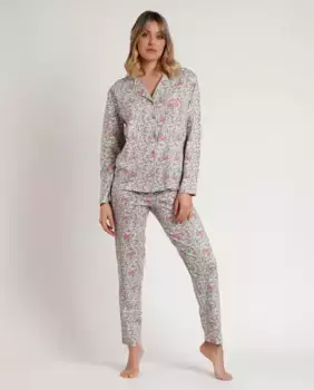 Длинная зеленая вязаная женская пижама Admas