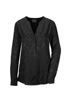 Длинная жаккардовая блузка Madeleine, черный