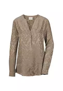 Длинная жаккардовая блузка Madeleine, цвет caramel