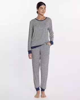 Длинная женская пижама из эластичного модала Punto Blanco, серый