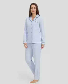 Длинная женская пижама с принтом Lohe, синий