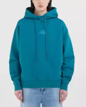 Длинная женская толстовка с капюшоном Replay, бирюзовый