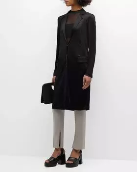 Длинная жидкостная куртка Helmut Lang, цвет Blk