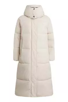 Длинная зимняя куртка на синтепоне и с капюшоном Calvin Klein Jeans, бежевый
