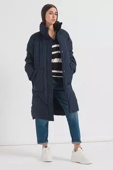 Длинная зимняя куртка с высоким воротником Esprit, синий