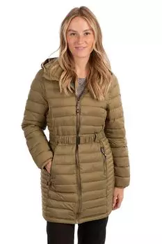 Длинная зимняя куртка Santuzza со стеганой отделкой Trespass, хаки