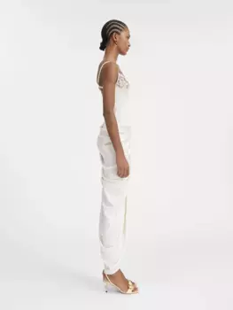 Длинное асимметричное нижнее платье La Saudade Jacquemus, белый