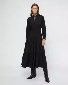 Длинное атласное платье Wild Pony, черный