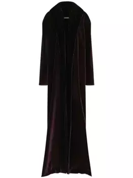 Длинное бархатное пальто KIM DOLCE&GABBANA DOLCE & GABBANA, черный
