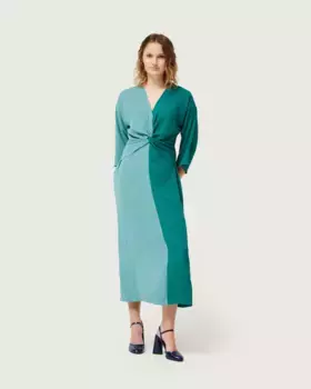 Длинное драпированное платье Compaa Fantstica, зеленый