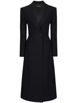 Длинное двубортное пальто DOLCE & GABBANA, черный