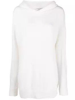 Длинное кашемировое худи Tibi, нейтральный цвет