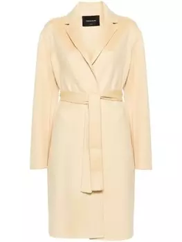 Длинное кашемировое пальто с поясом от Fabiana Filippi, желтый
