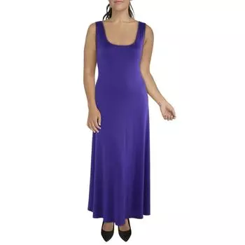 Длинное макси-платье без рукавов для женщин Plus 24seven Comfort Apparel, цвет lila