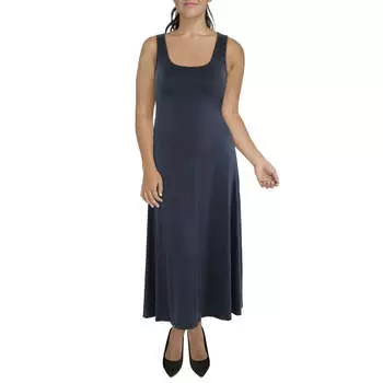 Длинное макси-платье без рукавов для женщин Plus 24seven Comfort Apparel, серый