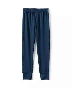 Длинное нижнее белье с термобазовым слоем для мальчиков, брюки из термомаски Lands' End, синий