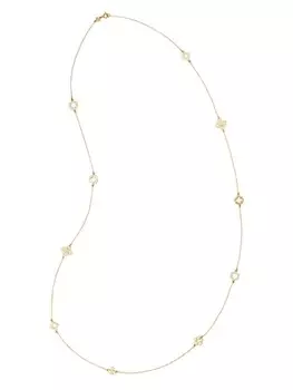 Длинное ожерелье Kira Clover Tory Burch, золотой