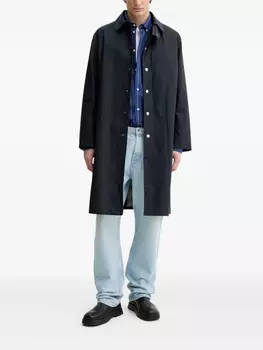 Длинное пальто APC Cappotti с застежкой на пуговицы A.P.C., синий