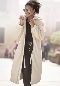 Длинное пальто Buffalo, двустороннее, с большим капюшоном и карманами, устойчивое к атмосферным воздействиям двустороннее пальто, бежевый
