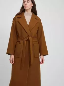 Длинное пальто ихджаннет Ichi, коричневый