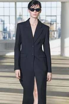 Длинное пальто из коллекции zw ZARA, черный