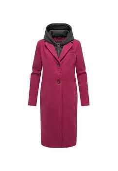 Длинное пальто печенье мечта 14 Navahoo, цвет berry wine