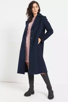 Длинное пальто с боковыми карманами Only, синий