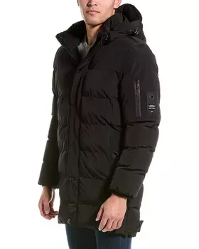 Длинное пальто с капюшоном Point Zero Mpro, черный