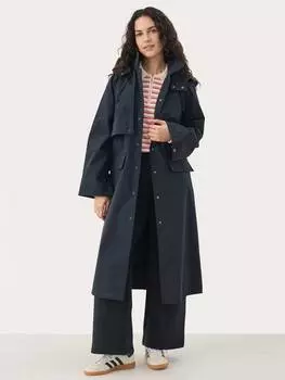 Длинное пальто свободного покроя noir Part Two, темно-синий