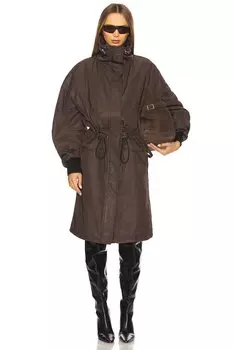 Длинное пальто The Attico, brown