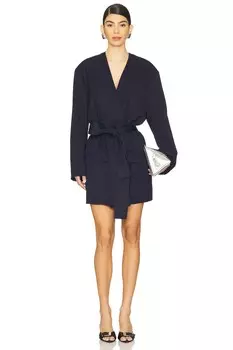 Длинное пальто The Attico, navy blue