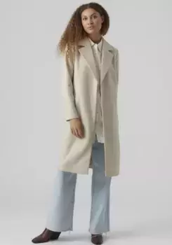 Длинное пальто Vero Moda "VMFORTUNEAYA SS23 LONG COAT NOOS", цвет Oatmeal Melange