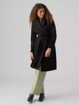 Длинное пальто Vero Moda "VMFORTUNEAYA SS23 LONG COAT NOOS", черный