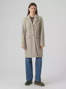 Длинное пальто Vero Moda "VMPOP GIANNA COAT GA BOOS", серый
