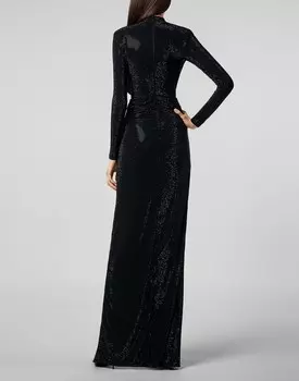 Длинное платье Афродита Кристалл Philipp Plein, черный