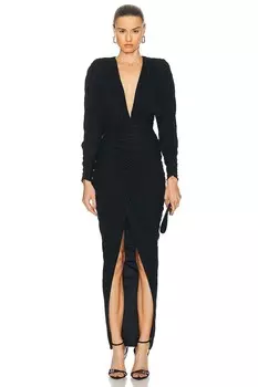 Длинное платье Alexandre Vauthier, черный