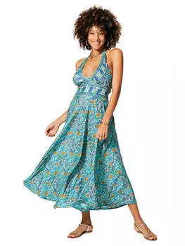 Длинное платье Aller Simplement, бирюзовый