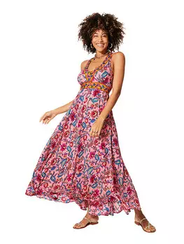 Длинное платье Aller Simplement, цвет rosa/blau