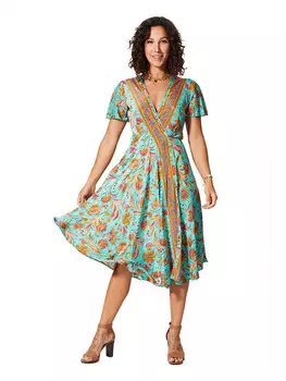 Длинное платье Aller Simplement, цвет trkis/orange