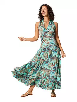 Длинное платье Aller Simplement, цвет trkis/rot