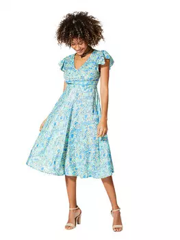 Длинное платье Aller Simplement, цвет trkis/blau