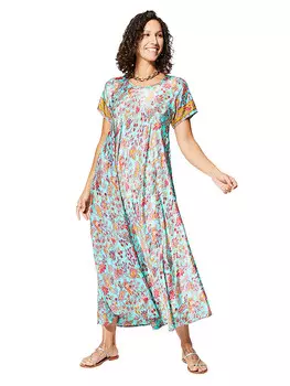 Длинное платье Aller Simplement, цвет trkis/rot