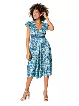 Длинное платье Aller Simplement, цвет trkis/blau