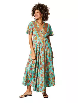 Длинное платье Aller Simplement, цвет trkis/orange